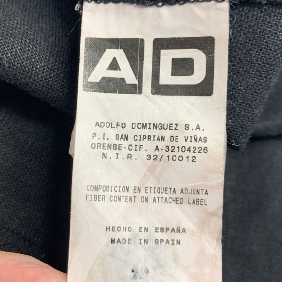 AD ADOLFO DOMINGUEZ Linen Blend Military Style Black Shirt Shacket sz 42‎ S / M - Picture 10 of 12